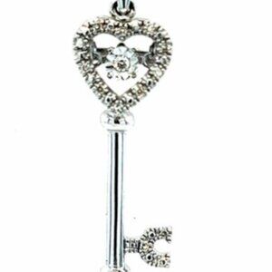 Diamonds 🗝️"Key To My Heart" .925 Sterling Silver